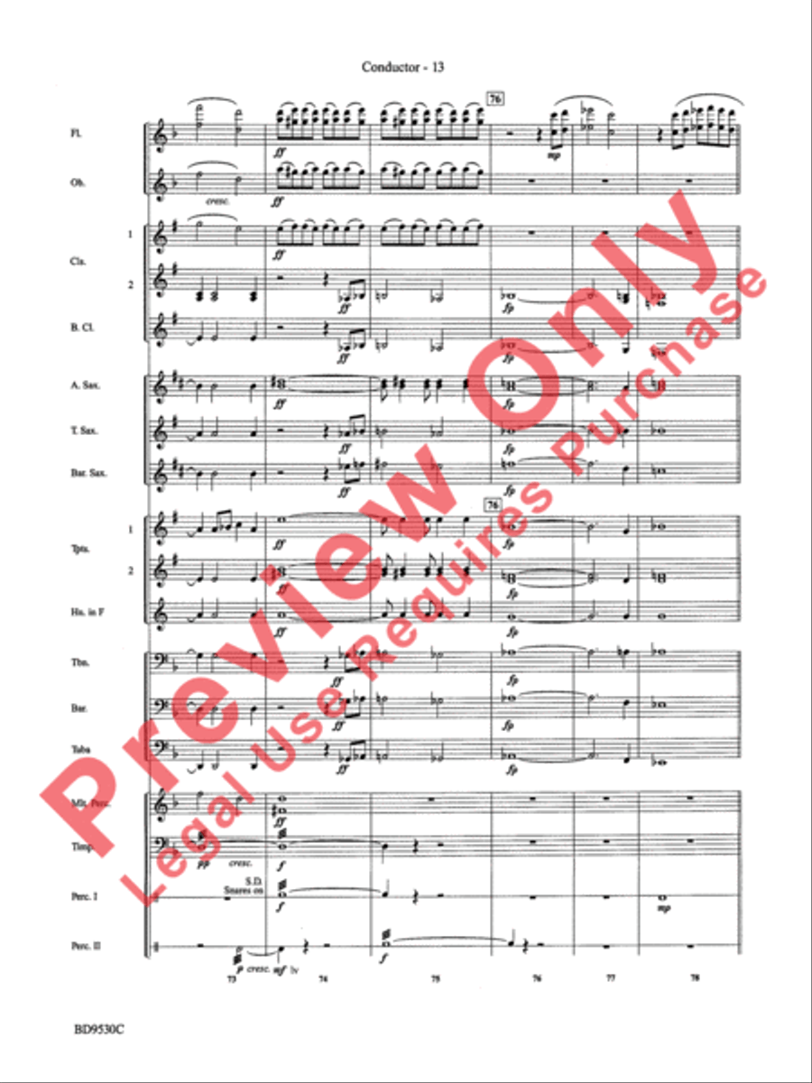 Shaker Variants Concert Band scores gallery preview page 16
