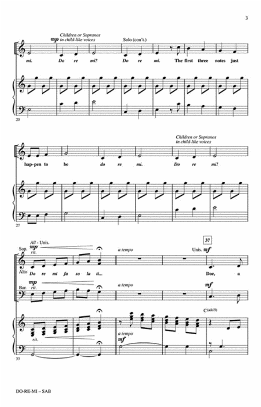 Do-Re-Mi Do-Re-Mi 3-Part scores gallery preview page 3