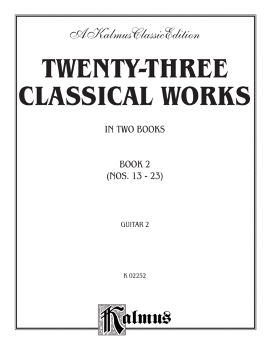 Twenty-three Classical Works for Two Guitars, Book 2 Small Ensemble scores gallery preview page 2
