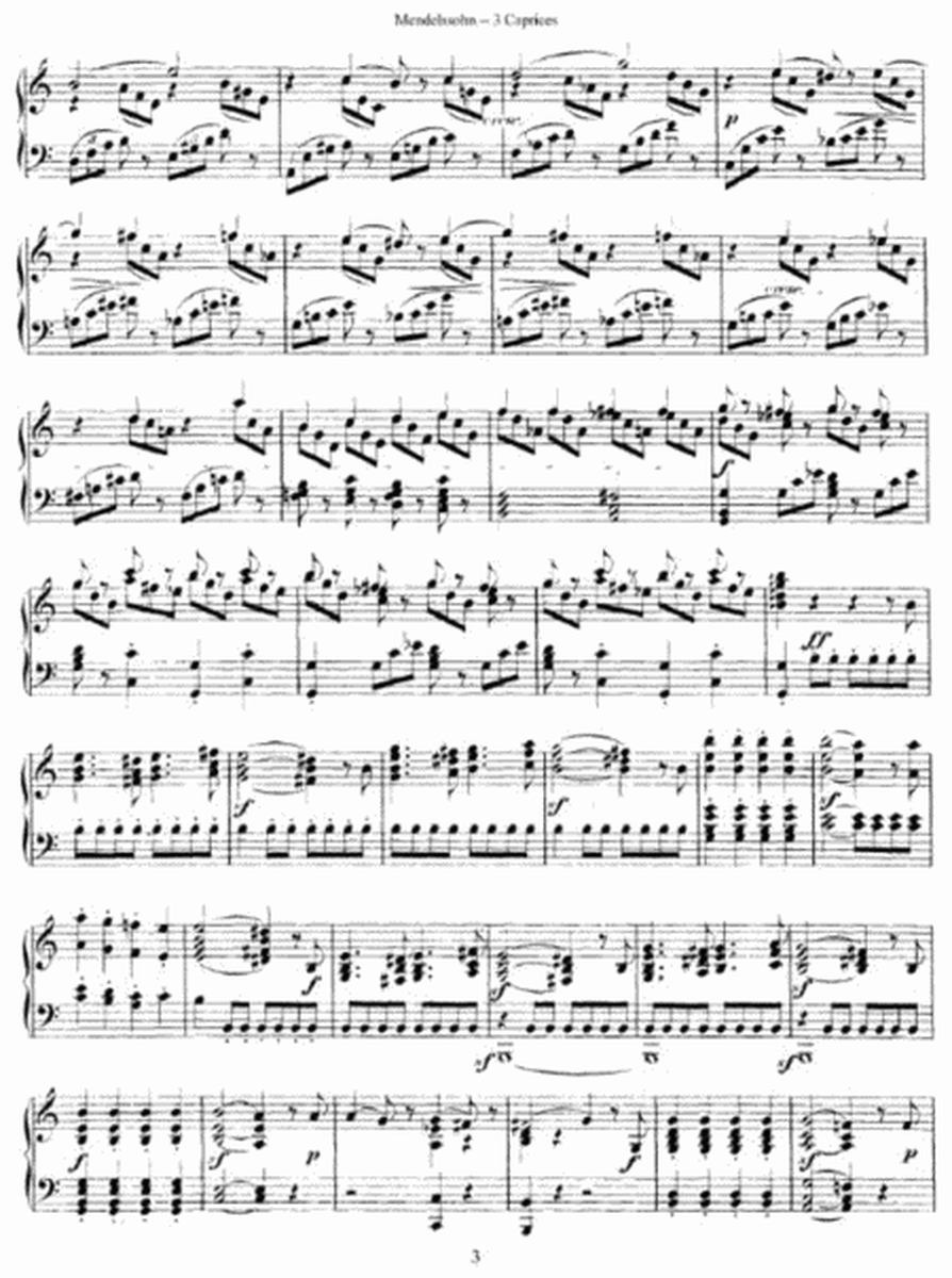 Mendelssohn - Three Caprices 1. A Minor Op. 33, No. 1