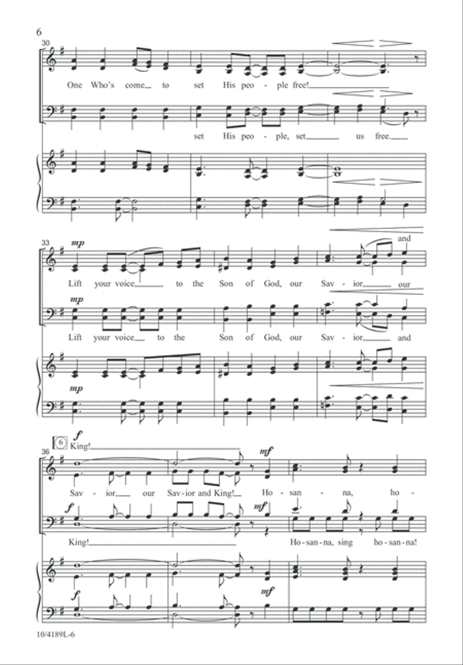 Let the People Sing Hosanna! 4-Part scores gallery preview page 7