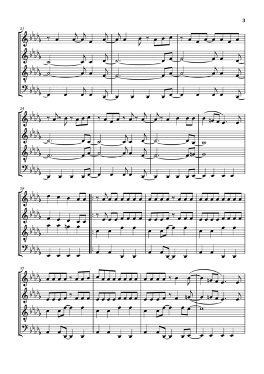 You Can't Stop The Beat Woodwind Quartet scores gallery preview page 4