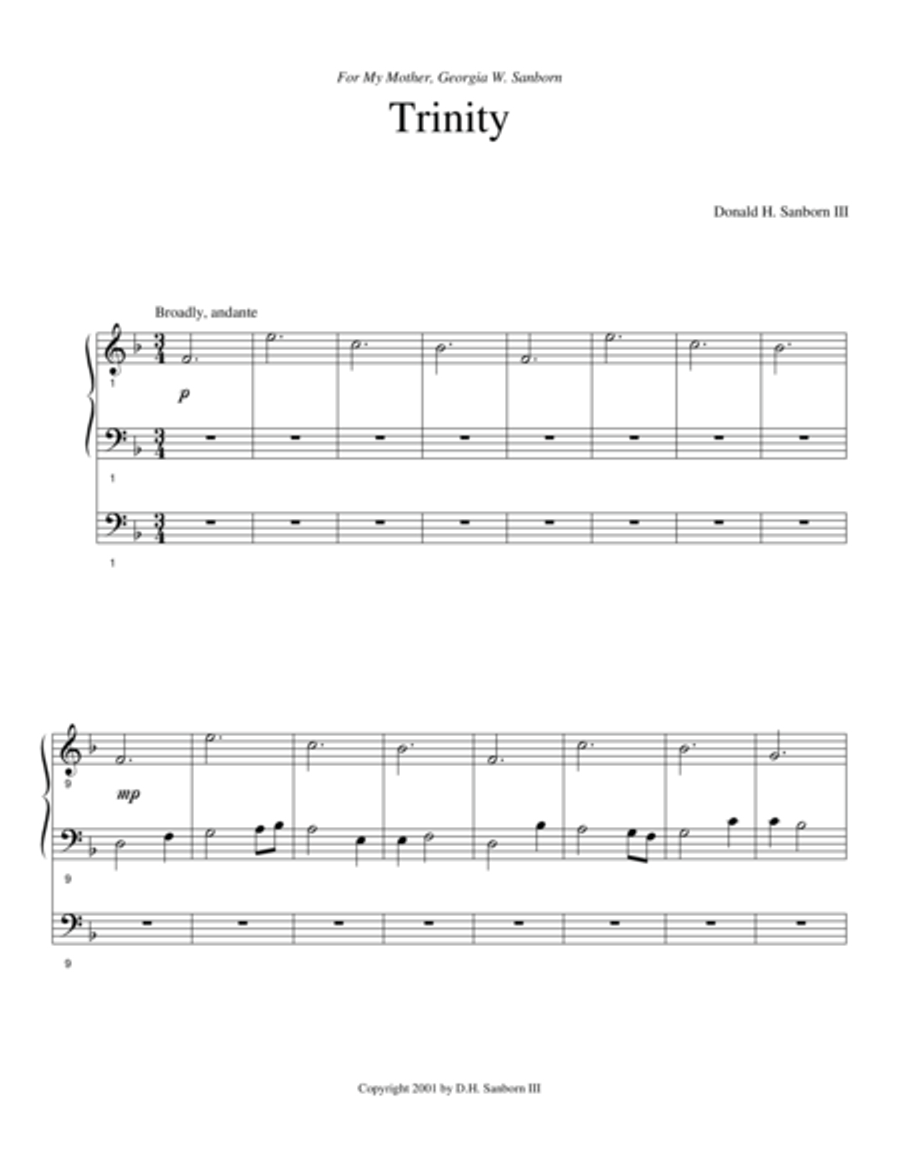 Trinity Organ Solo scores gallery preview page 1
