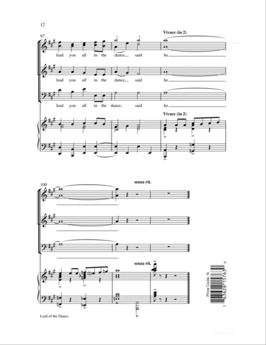 Lord of the Dance 3-Part scores gallery preview page 13