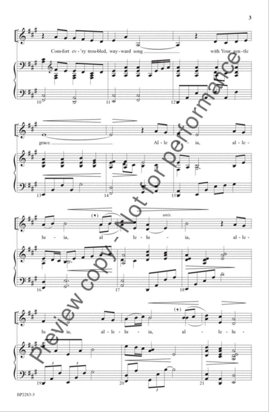 Wounded Alleluias 4-Part scores gallery preview page 4