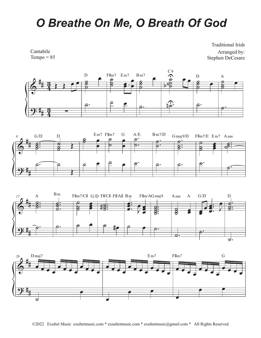 O Breathe On Me, O Breath Of God (French Horn solo and Piano) Piano scores gallery preview page 4
