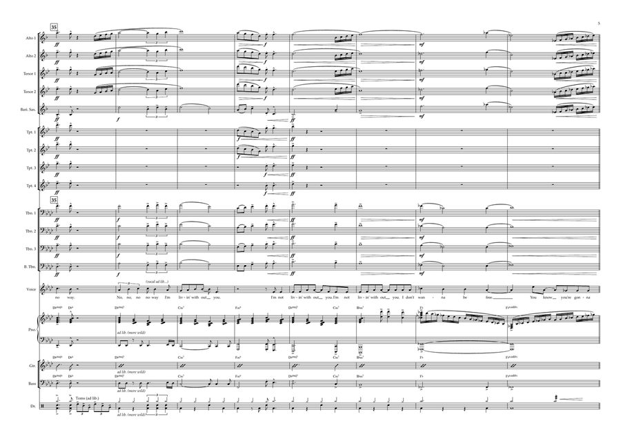And I Am Telling You I'm Not Going Jazz Ensemble scores gallery preview page 5
