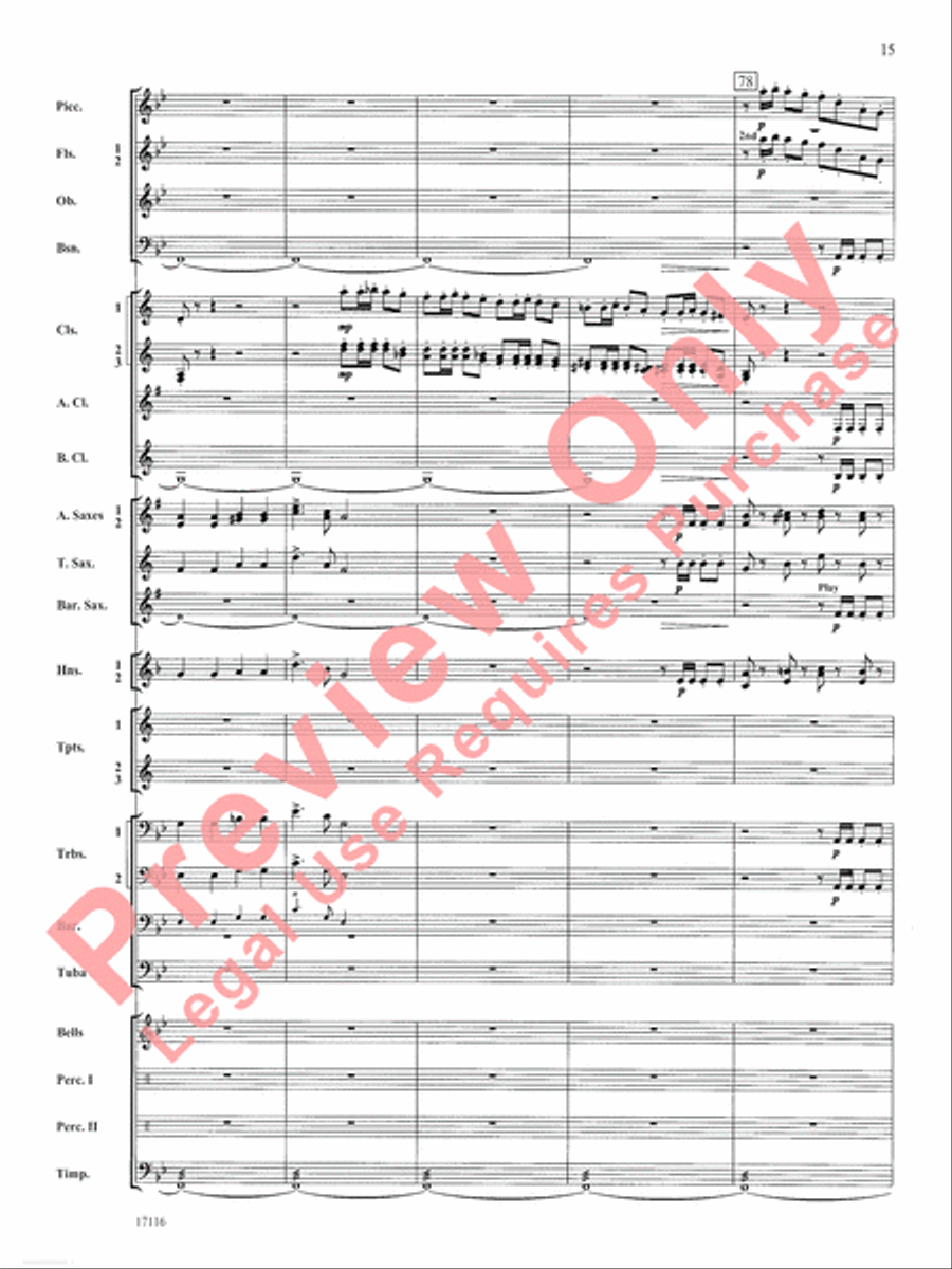 1812 Overture Concert Band scores gallery preview page 16