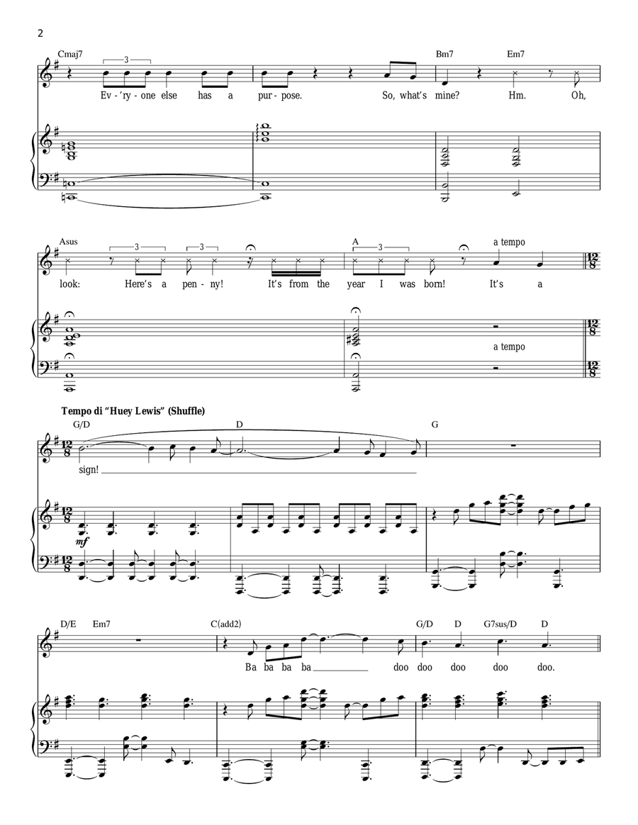 Purpose (from Avenue Q) Piano, Vocal scores gallery preview page 2