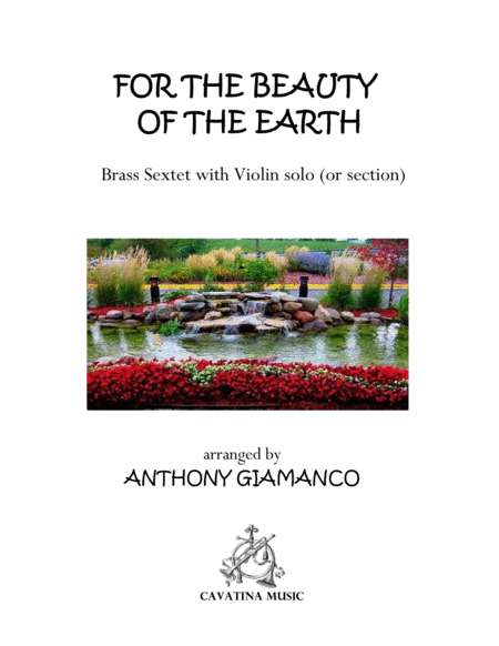 FOR THE BEAUTY OF THE EARTH - Brass Sextet with Violin solo (or section) image number null