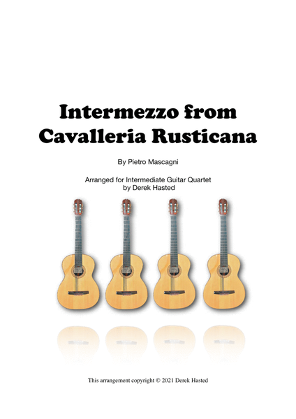 Intermezzo from Cavalleria Rusticana - 4 intermediate guitars