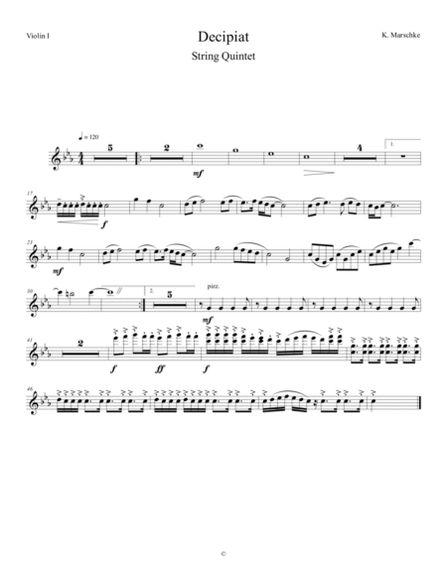 Op. 28 - Decipiat for String Quintet image number null