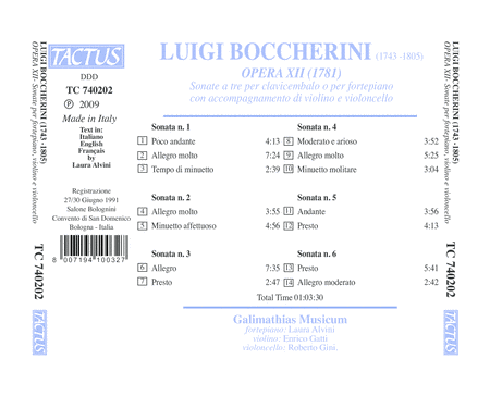 Boccherini: Sonate a Tre Per C