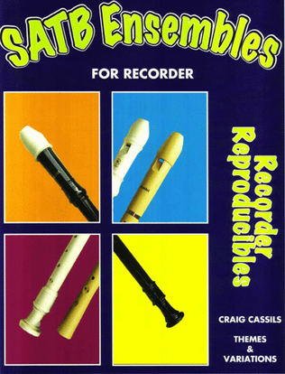 Book cover for SATB Ensembles for Recorder with PPT