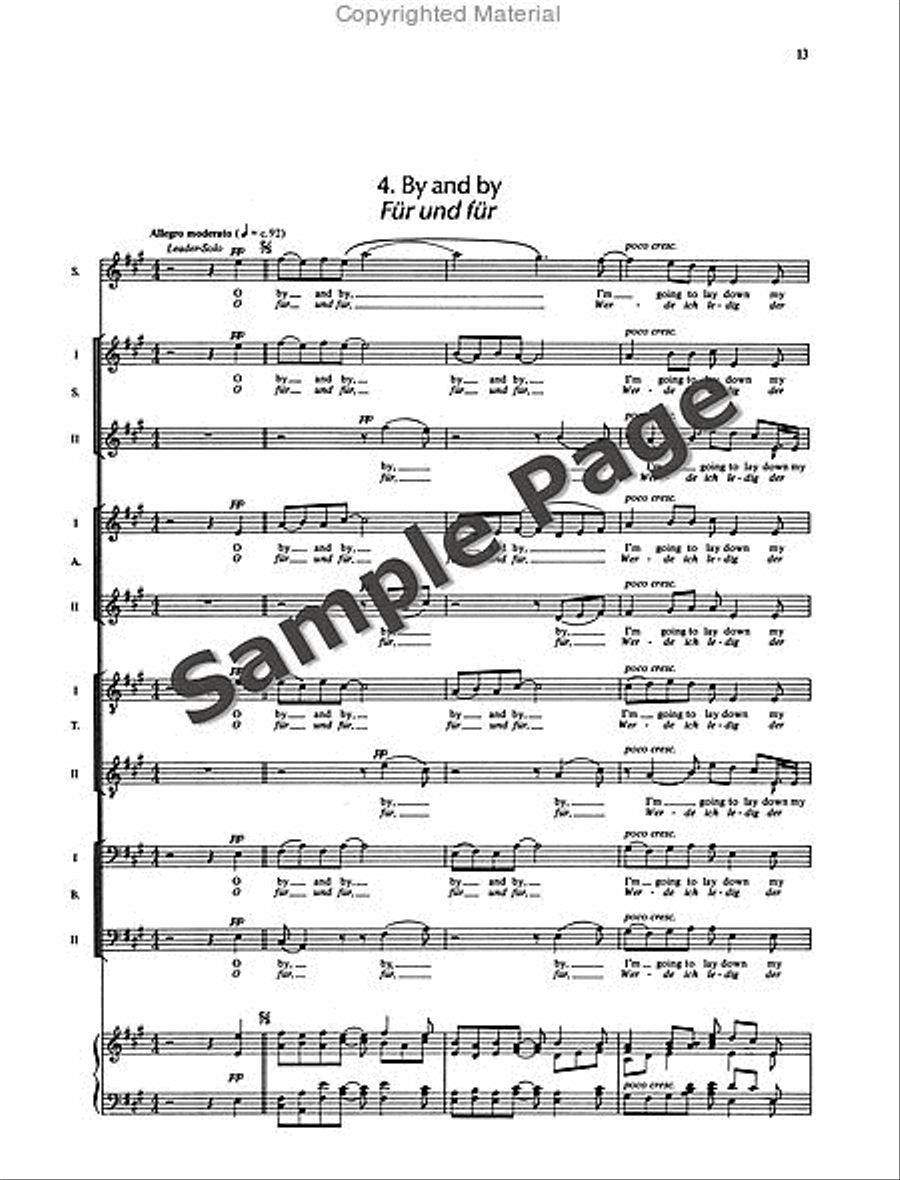 5 Negro Spirituals 5 Negro Spirituals SSAATTBB scores gallery preview page 16