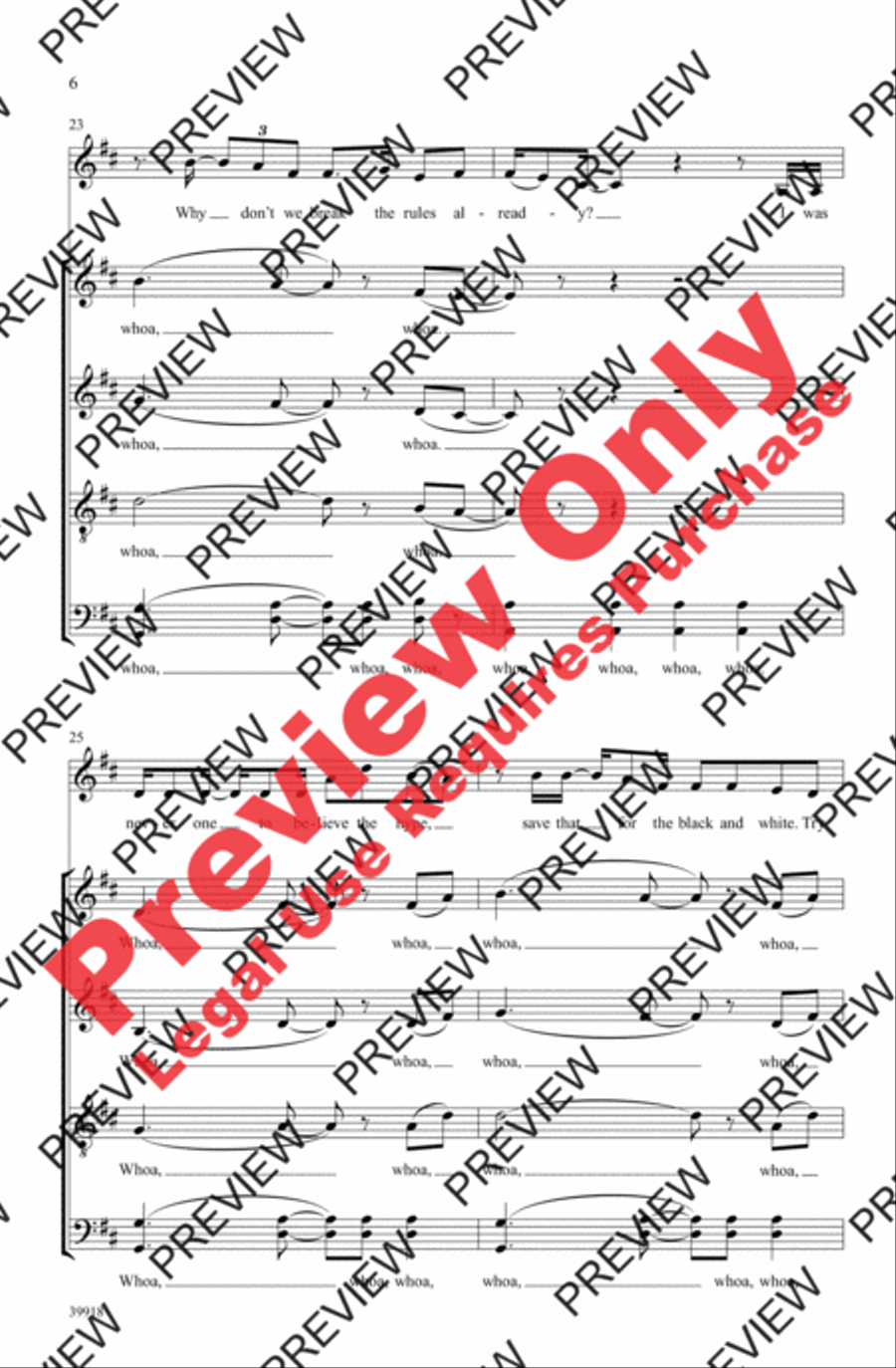 Some Nights 4-Part scores gallery preview page 6
