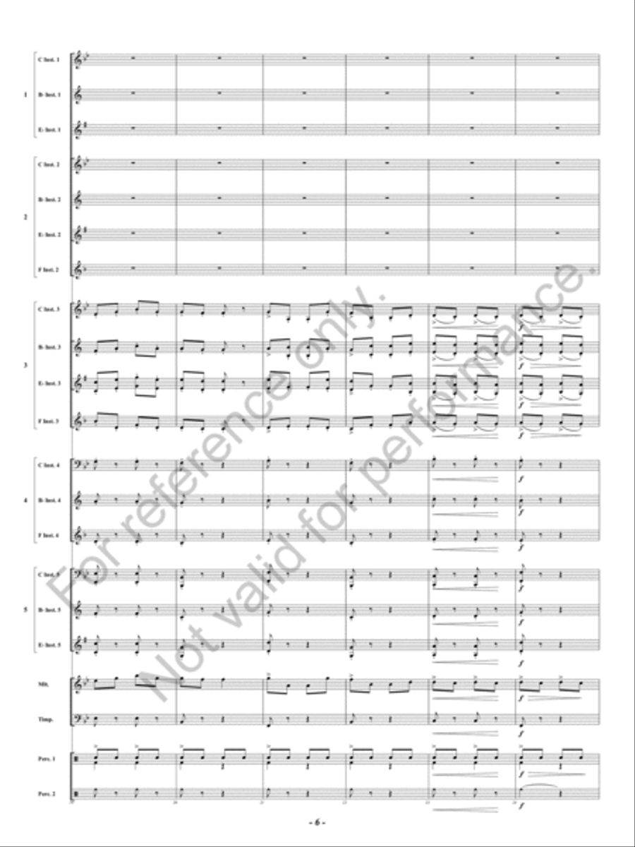 Infernal Galop Concert Band scores gallery preview page 7