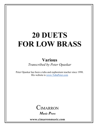 Book cover for Duets for Low Brass