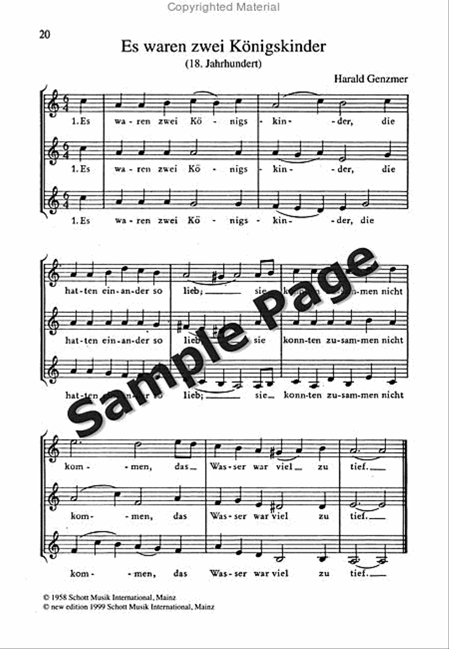 Genzmer H Alte Volkslieder I Neuen S tze Women's Choir scores gallery preview page 21