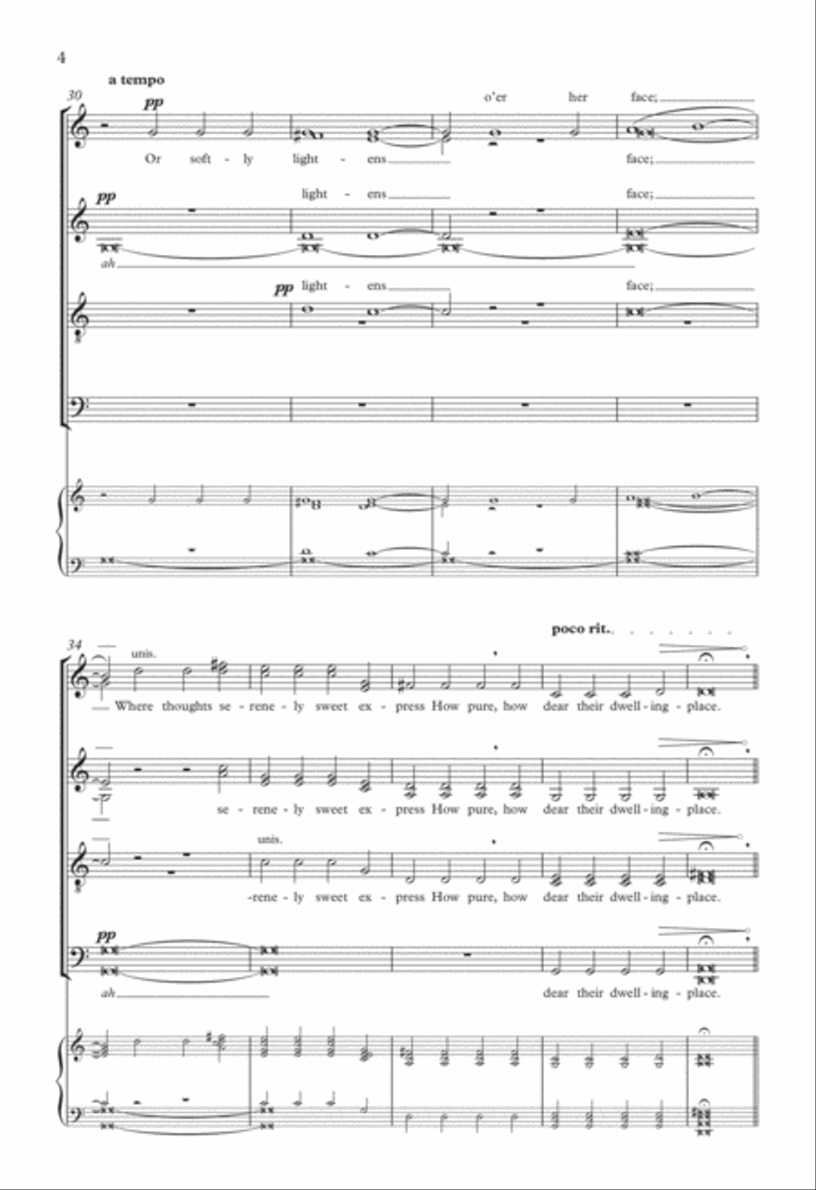 She walks in beauty 4-Part scores gallery preview page 4