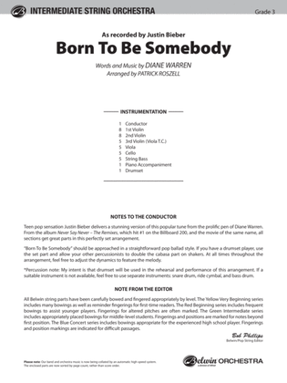 Born to Be Somebody: Score