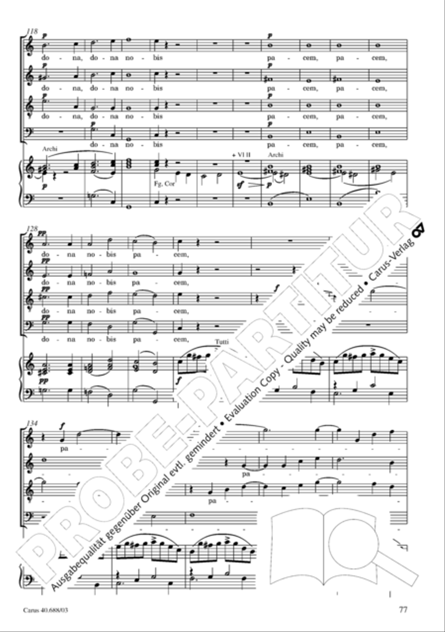 Mass in C Major Mass in C Major 4-Part scores gallery preview page 78