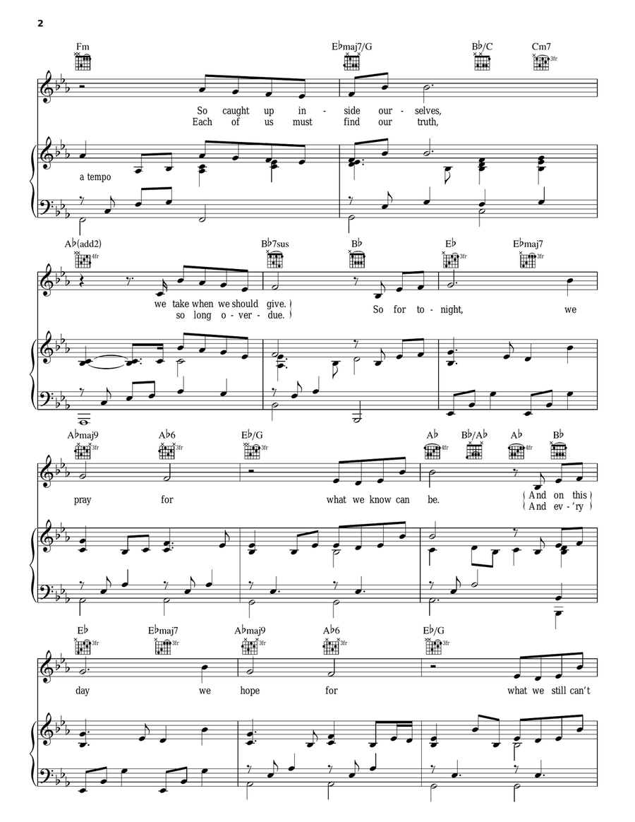 Thankful Piano, Vocal, Guitar scores gallery preview page 2