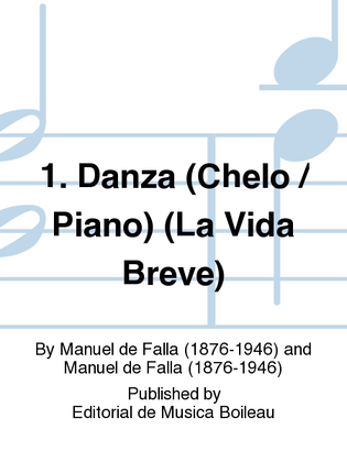 Book cover for 1. Danza (Chelo / Piano) (La Vida Breve)