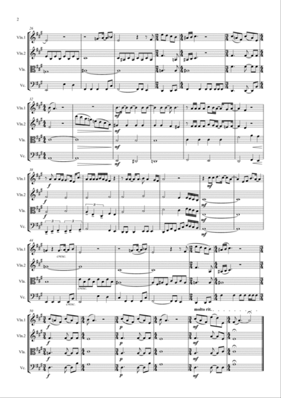 Strawberry Fields Forever String Quartet scores gallery preview page 3