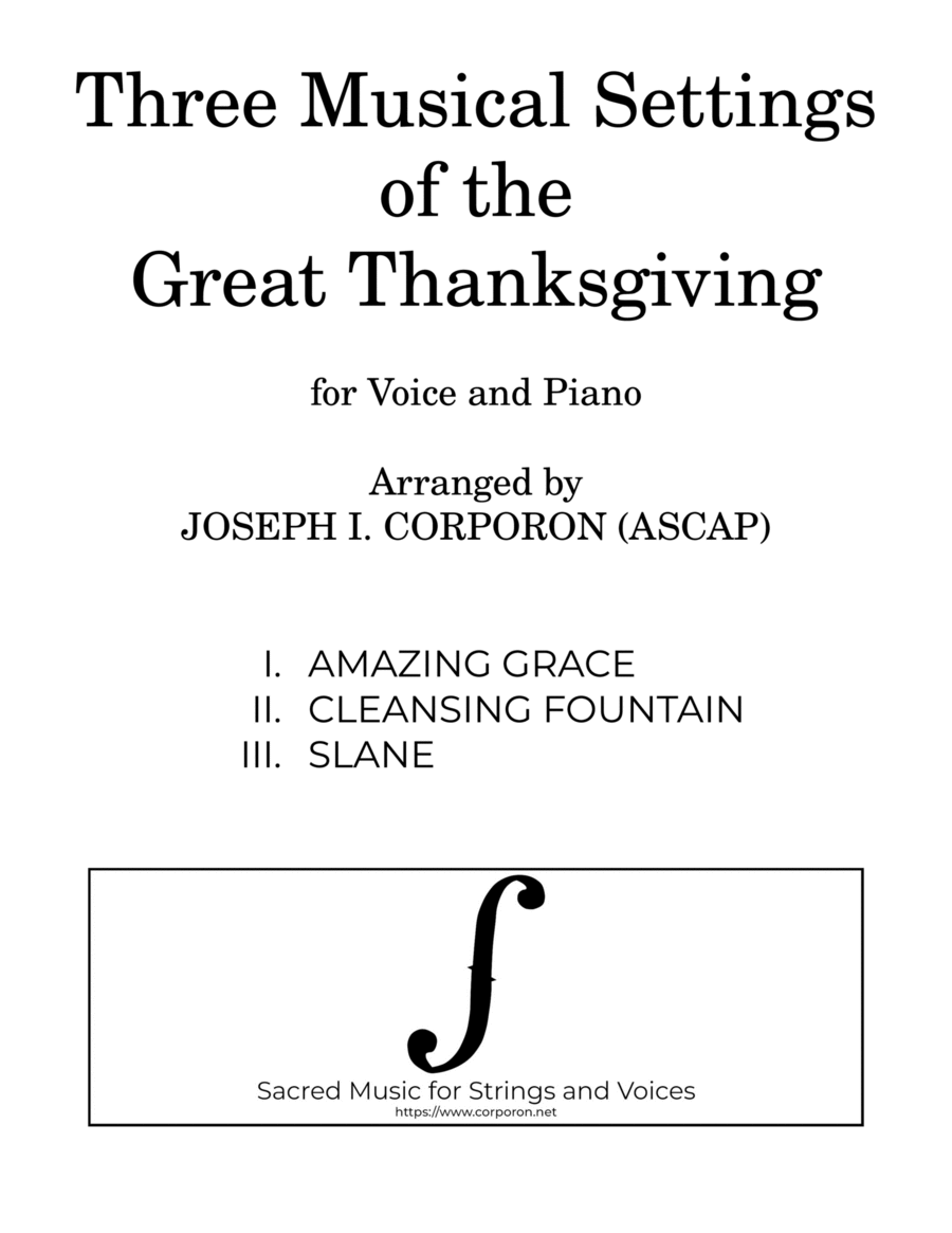 Three Musical Settings of the Great Thanksgiving image number null