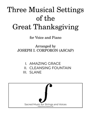 Three Musical Settings of the Great Thanksgiving