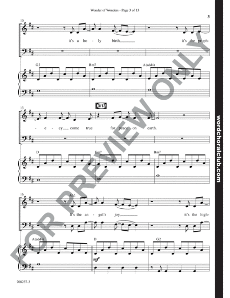 Wonder of Wonders - Anthem 4-Part scores gallery preview page 4