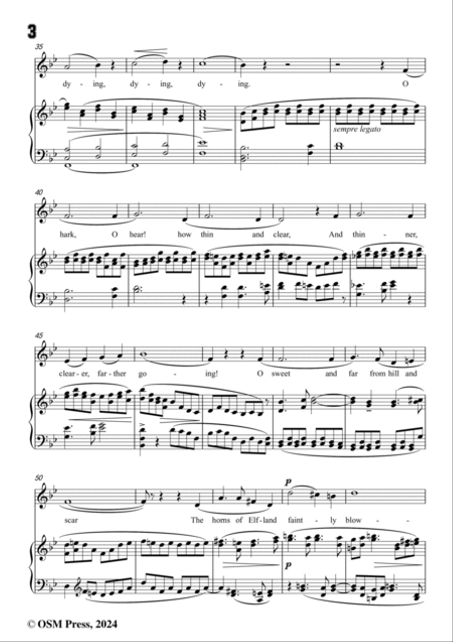 Vaughan Williams-The Splendour Falls(1985),in B flat Major Voice scores gallery preview page 4