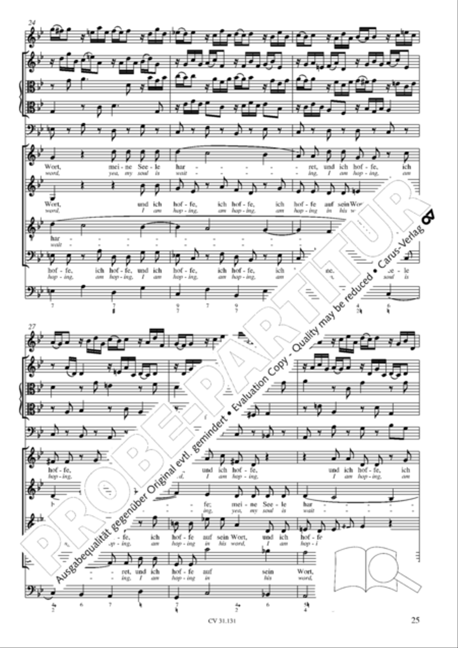 Form the deep, Lord, cried I, Lord, to Thee (Aus der Tiefe rufe ich, Herr, zu dir) 4-Part scores gallery preview page 26