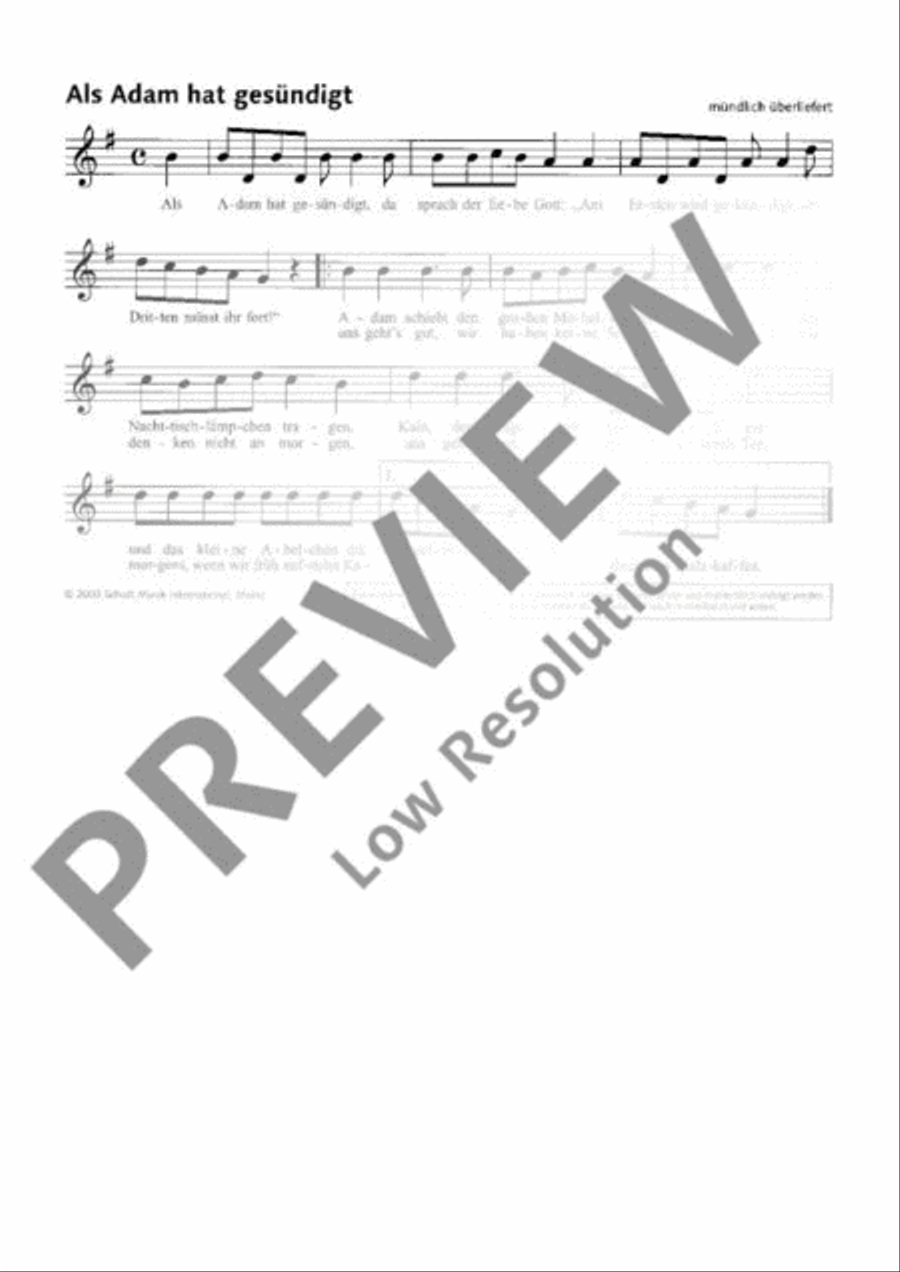 Als Adam hat gesündigt Als Adam hat gesündigt Soprano Recorder scores gallery preview page 2
