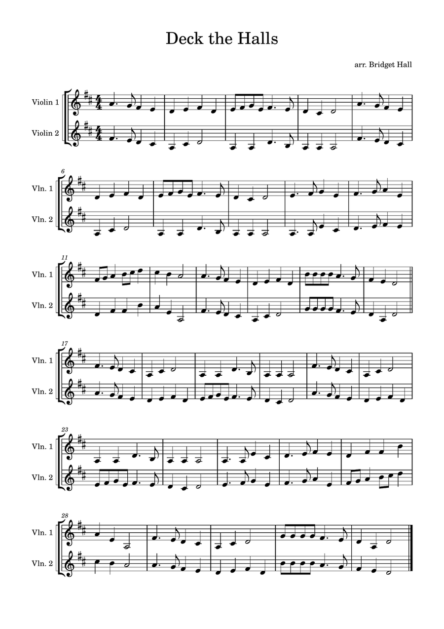 22 Christmas Duets for Violin String Duet scores gallery preview page 6