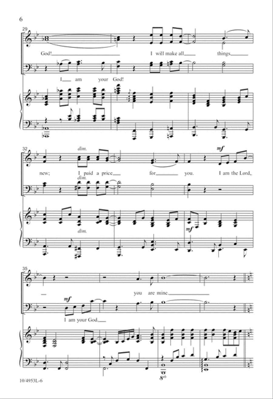 I Will Make All Things New 4-Part scores gallery preview page 6