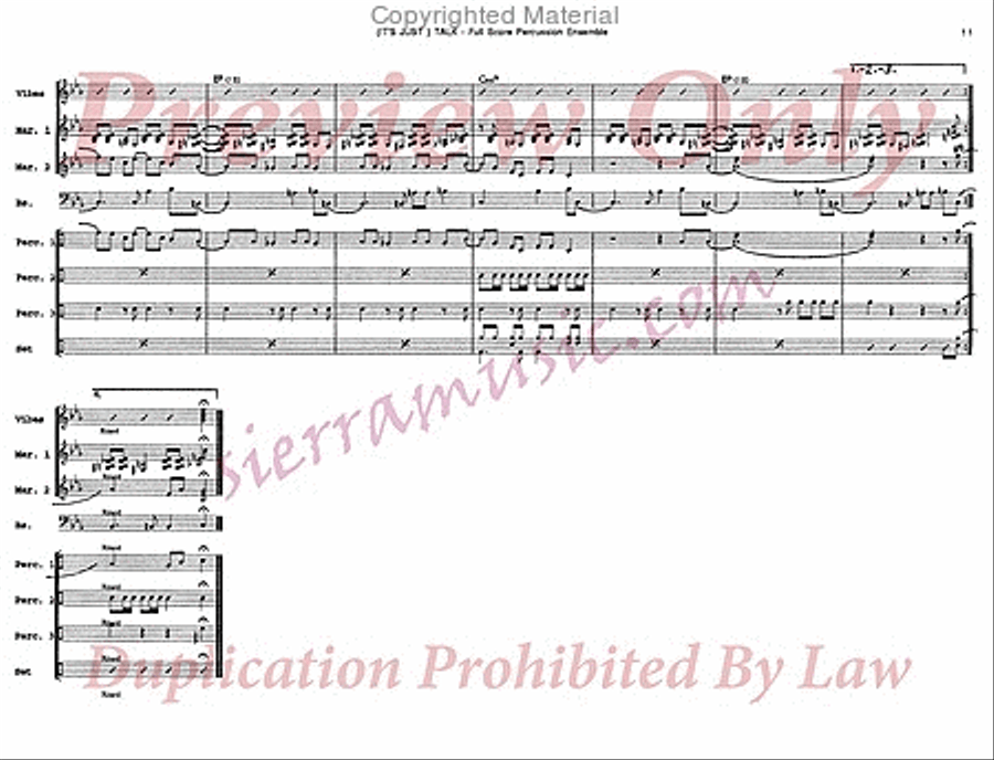 It's Just Talk Percussion Ensemble scores gallery preview page 12