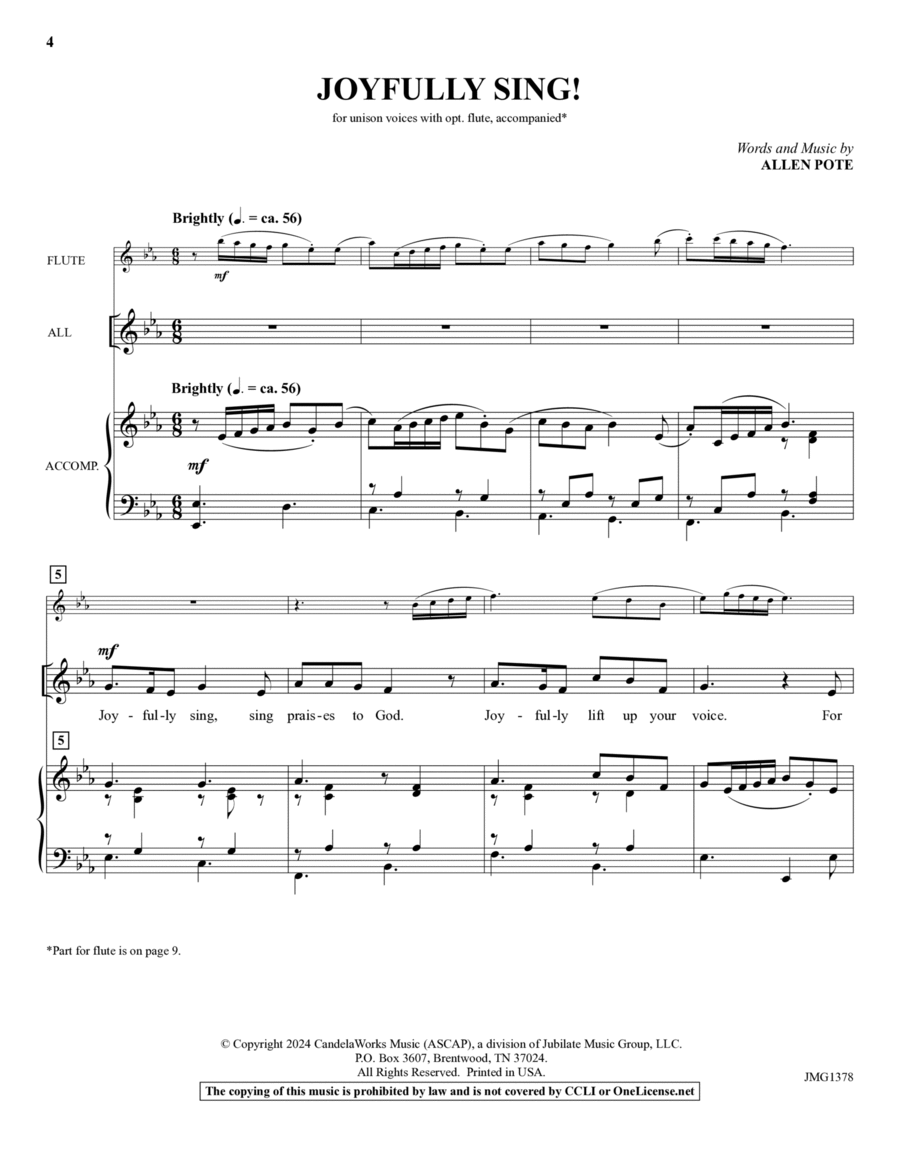 Joyfully Sing! - Director's Score/Resource