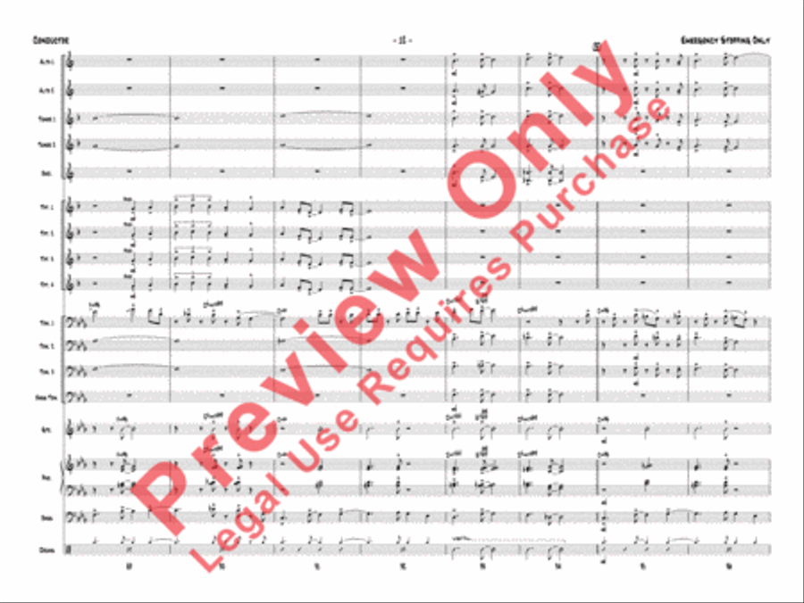 Emergency Stopping Only Jazz Ensemble scores gallery preview page 15
