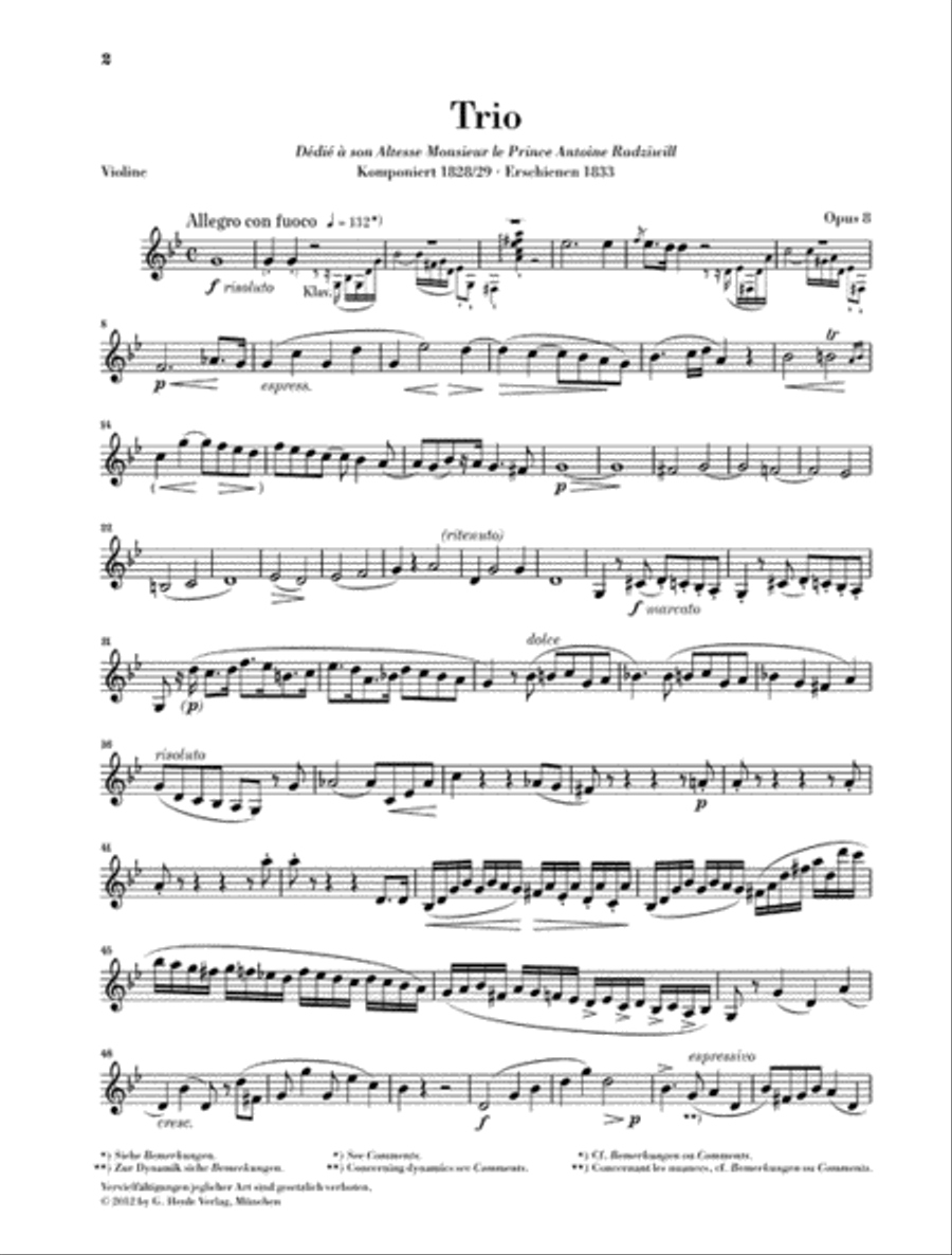 Frédéric Chopin – Piano Trio in G minor, Op. 8 Piano Trio scores gallery preview page 4
