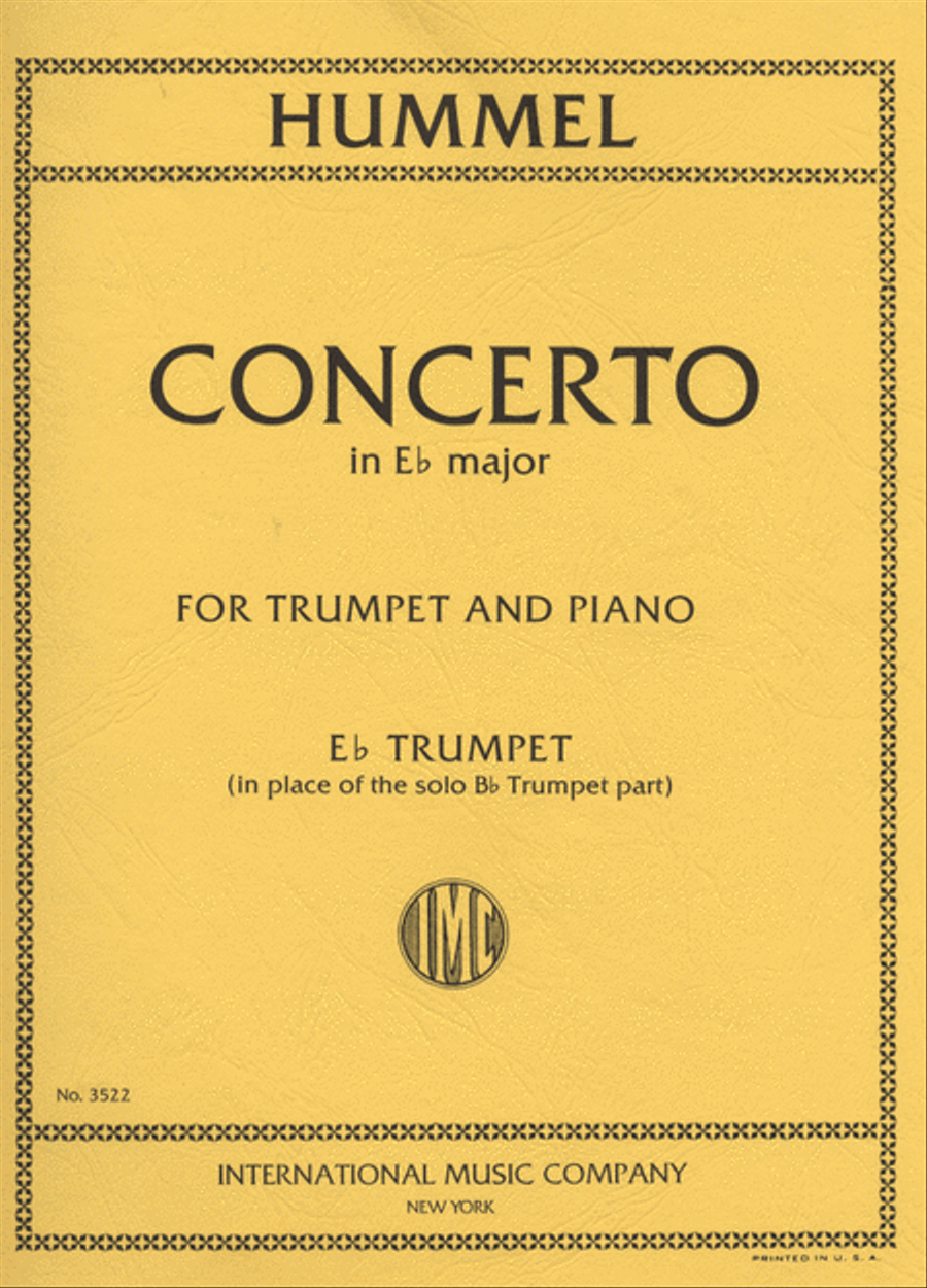 Concerto in Eb Major, S. 49 - Eb Trumpet Trumpet Solo scores gallery preview page 1