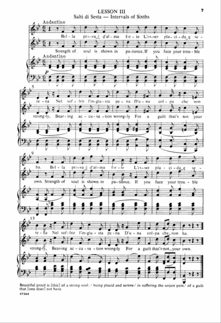 Practical Method of Italian Singing Voice Solo scores gallery preview page 2