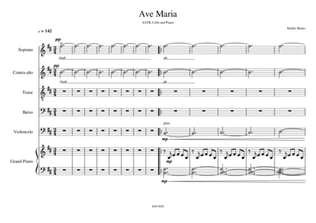 AVE MARIA (SATB, Cello and Piano)