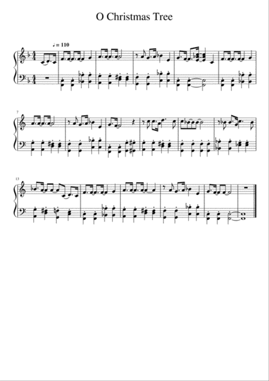 O Christmas Tree Easy Piano scores gallery preview page 1