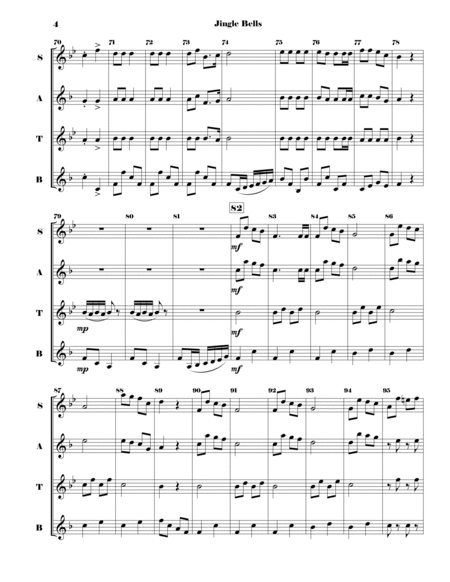 Jingle Bells: SATB Saxophone Quartet image number null