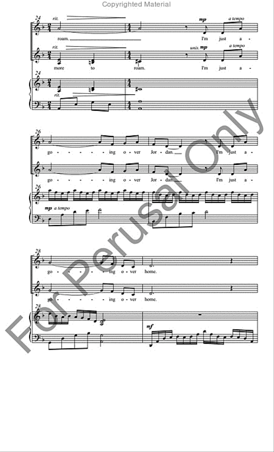 Poor Wayfaring Stranger SSA scores gallery preview page 5