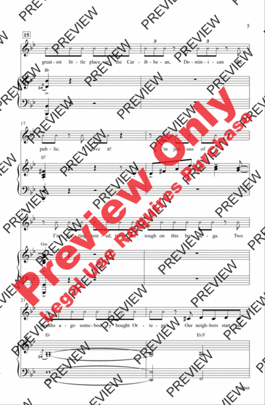 In the Heights (Choral Highlights) 2-Part scores gallery preview page 5