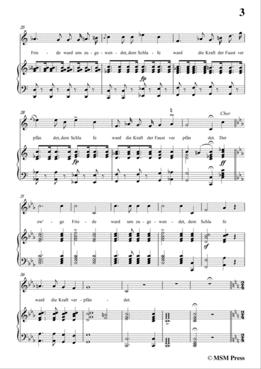 Schubert-Lied eines Kriegers,D.822,in C Major,for Voice and Piano Voice Solo scores gallery preview page 5