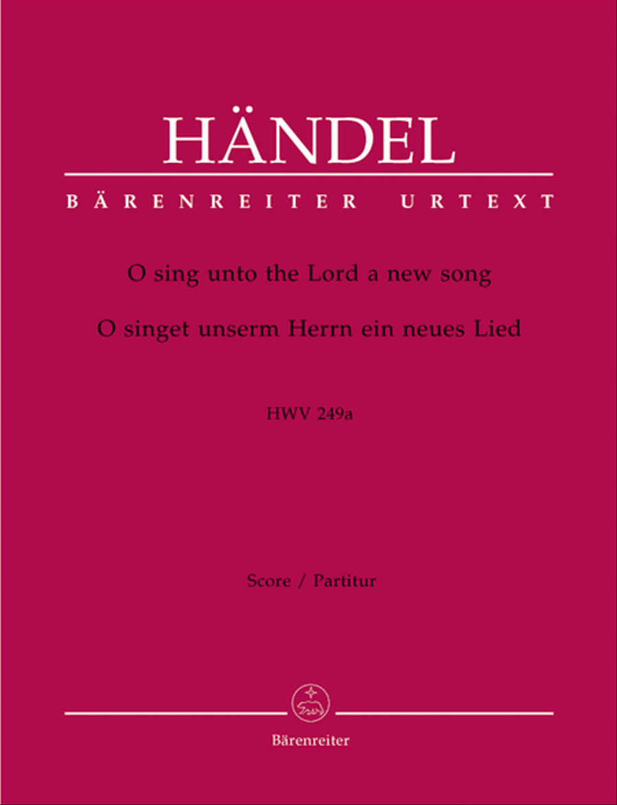 O sing unto the Lord HWV 249a 4-Part scores gallery preview page 1